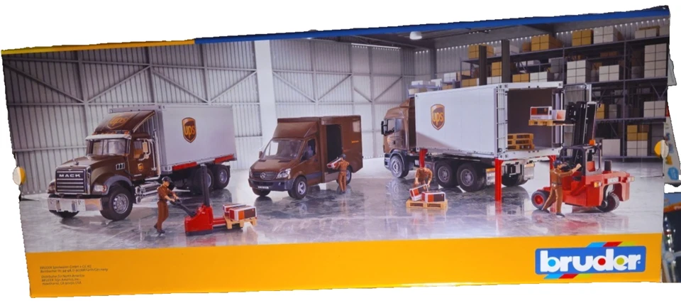 Логистический грузовик Bruder Man Scania UPS с LKW mit. Масштаб 1:16 совершенно новый 4 + - Изображение 2 из 3