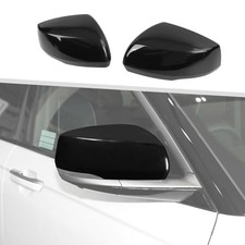 Jimen Fit for Jeep Grand Cherokee 2021-2024, 2PCS Side Door Mirror Caps Black
