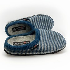 Haflinger Women House Slippers EU40/US9 100 Wool Slip On Striped Indoor Casual