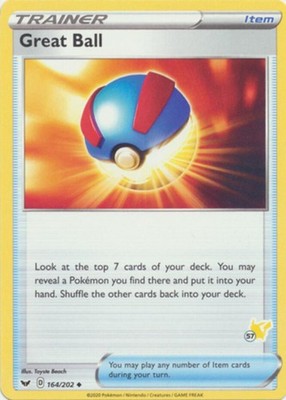 Great Ball - 164/202 - Battle Academy 2022 (Pikachu Symbol 57) - Near Mint