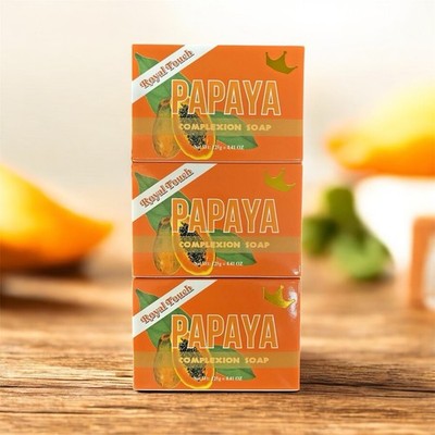 Royal Touch Papaya Complexion  Soap { PACK OF 3 } 125g EACH FREE SHIPPING 