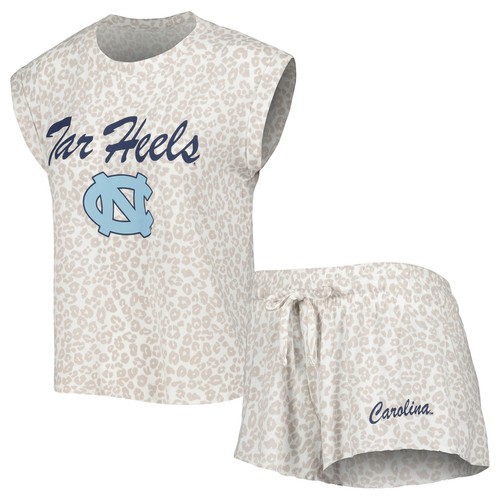 Damen Concepts Sport cremefarben North Carolina Teer Heels Montana Top & Shorts