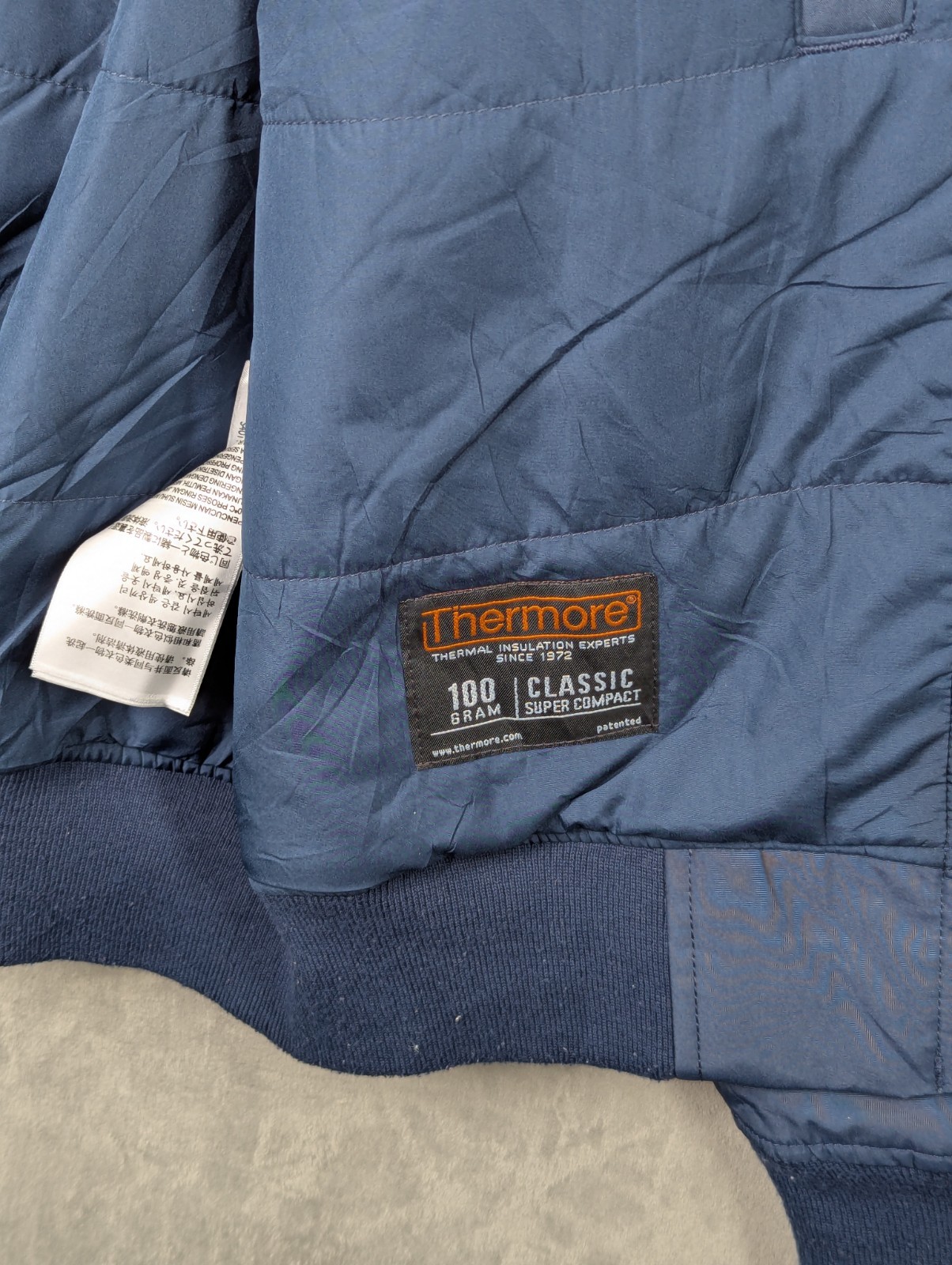 Levi's Thermore Bomber Jacket Men's Size Small Quilted lining Blue Zip Classic image 6