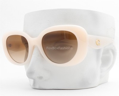 Coach Sunglasses Milky Ivory White Cloud Gold HC 8391U 580513 with Case