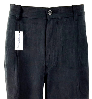 TOMMY BAHAMA Herren SEIDE Schwarz LUXUS ABENDHOSE Hose - W35 L30 - UVP 129£