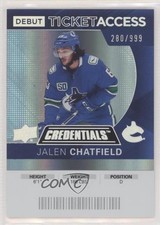 2021-22 Credentials 2020-21 Debut Ticket Access 280/999 Jalen Chatfield #79 1fj7