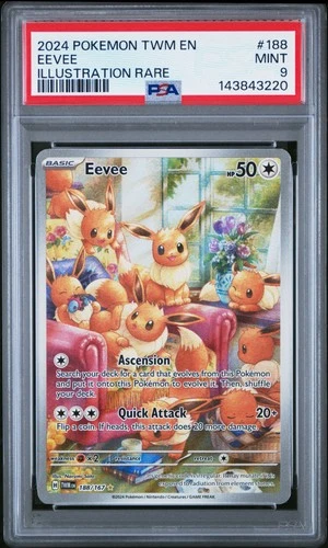 Eevee 188/167 Illustration Rare Twm En-twilight Masquerade Pokemon PSA 9 *220