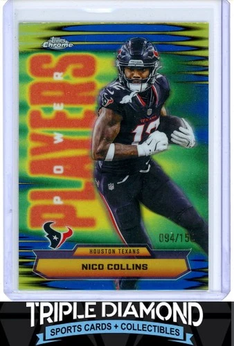 2025 Topps Chrome Nico Collins Blue Refractor (RAW)