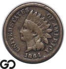 1864 Indian Head Cent Penny, Copper Nickel, Better Date