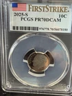 2025-S Roosevelt Dime PCGS PR70DCAM First Strike Proof Coin