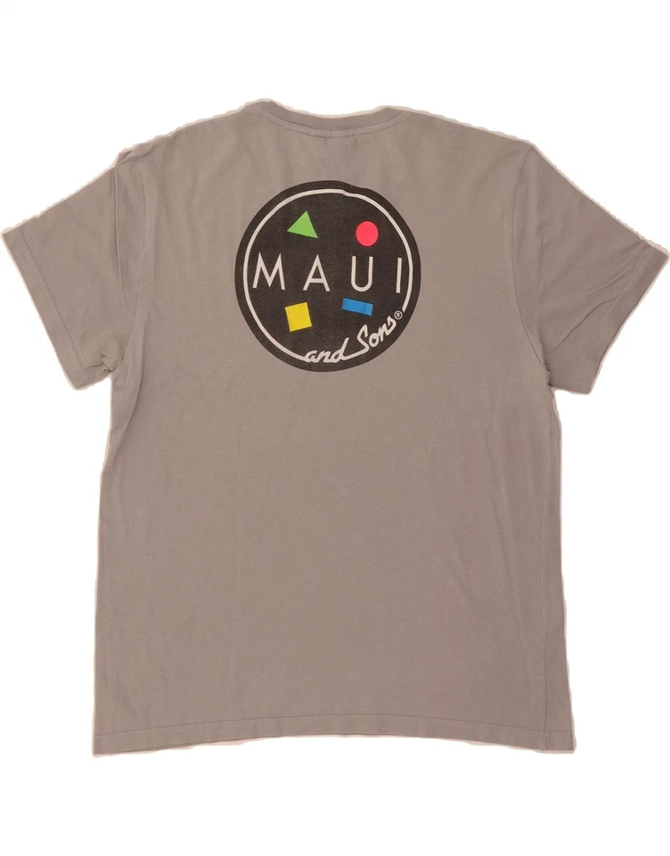 MAUI AND SONS Mens Graphic T-Shirt Top Large Grey Cotton DW38 - Image 2 of 3