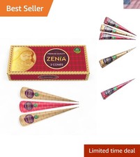 3-Pack Henna Hair Dye Cones - 100 Natural, Easy Application - 25g Each