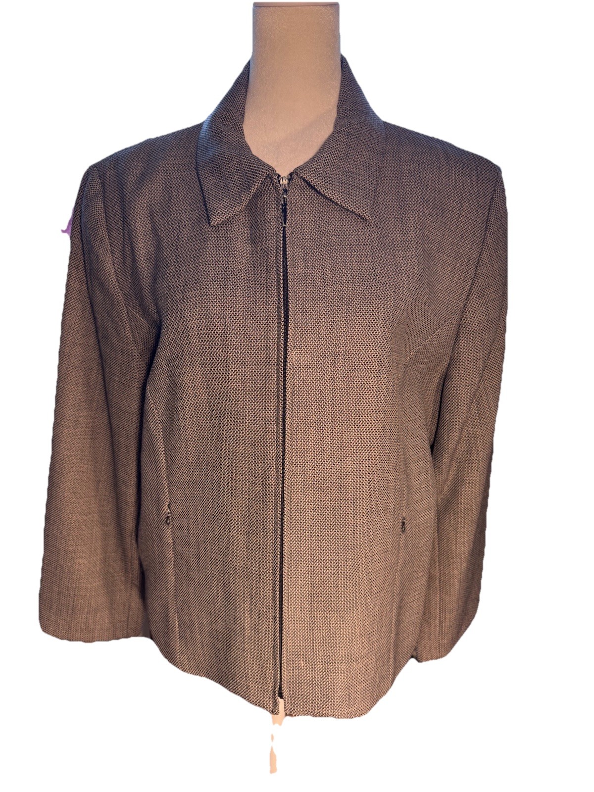 Harbor Pendleton Virgin Wool Zip Jacket Women’s S… - image 1