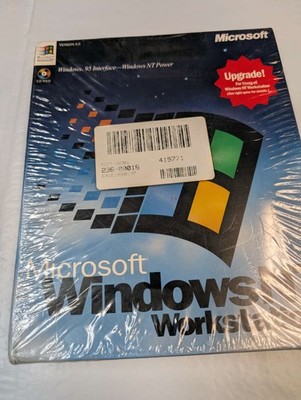 Microsoft Windows NT Workstation 4.0 CD-ROM Upgrade Business Computing SEALED