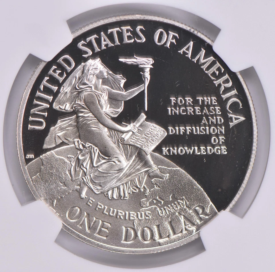 Proof 9.9 UCam 1996-P Smithsonian Commemorative Dollar NGC X NGCX *5997 - Image 4 of 4