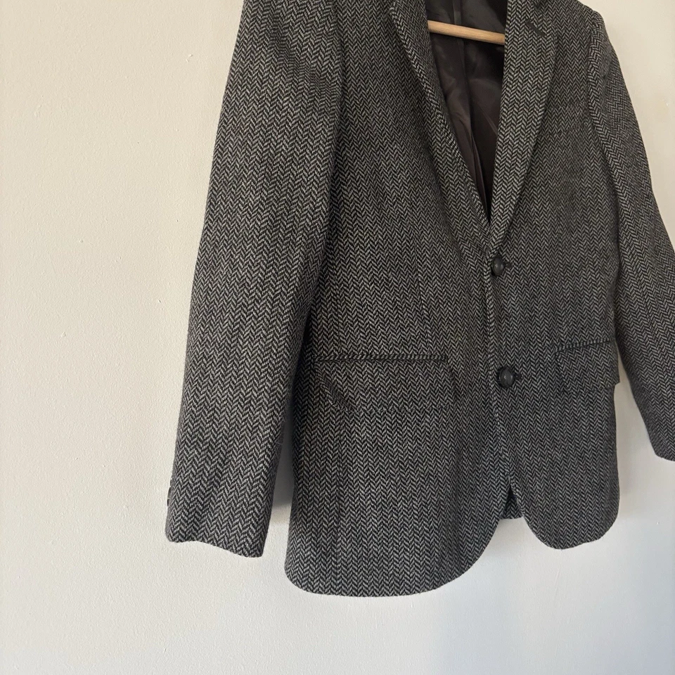 J CREW CREWCUTS LUDLOW JACKET WOOL BLEND HERRINGBONE BLAZER Sz 10 Preppy Holiday - Image 3 of 4