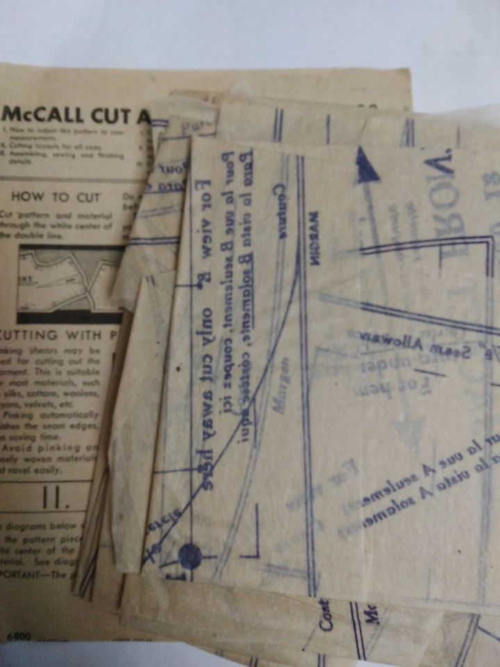 Skirt Blazer Suit Peplum 12 McCalls 6800 Sewing Pattern VTG 40's Fitted Straight - Image 4 of 4