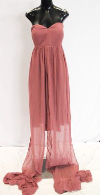 JJ's House Women's Plus Strapless Midi Bridesmaids Dress EJ1 Pink Size 18W NWT