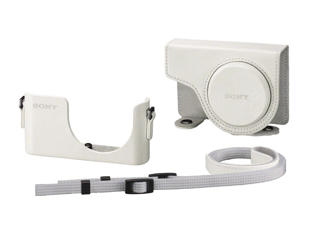 Sony LCJWDW White Camera Case with Shoulder Strap for DSCWX300 WX350