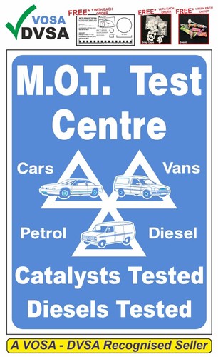 MOT SIGNS | MOT SIGN | VOSA DVSA | MOT TEST CENTRE + CAT & DIESELS ...