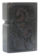 Case Only Natural Ebony Black Wood Rich Horse Lighter Box For Zippo Insert Kit