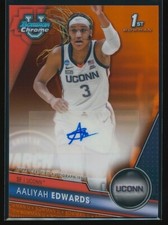 Aaliyah Edwards 2023-24 Bowman U Chrome Prospect Orange Refractor Auto RC 9/25