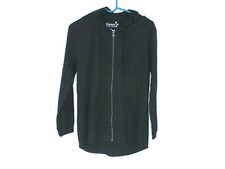 Hanes Womens Comfort Long Sleeves Full Zip Sports Black Hoodie Jacket Size M