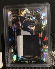 Estevan Florial 2021 Select Cracked Ice Jumbo Patch 3-Color #15/25 - Yankees 