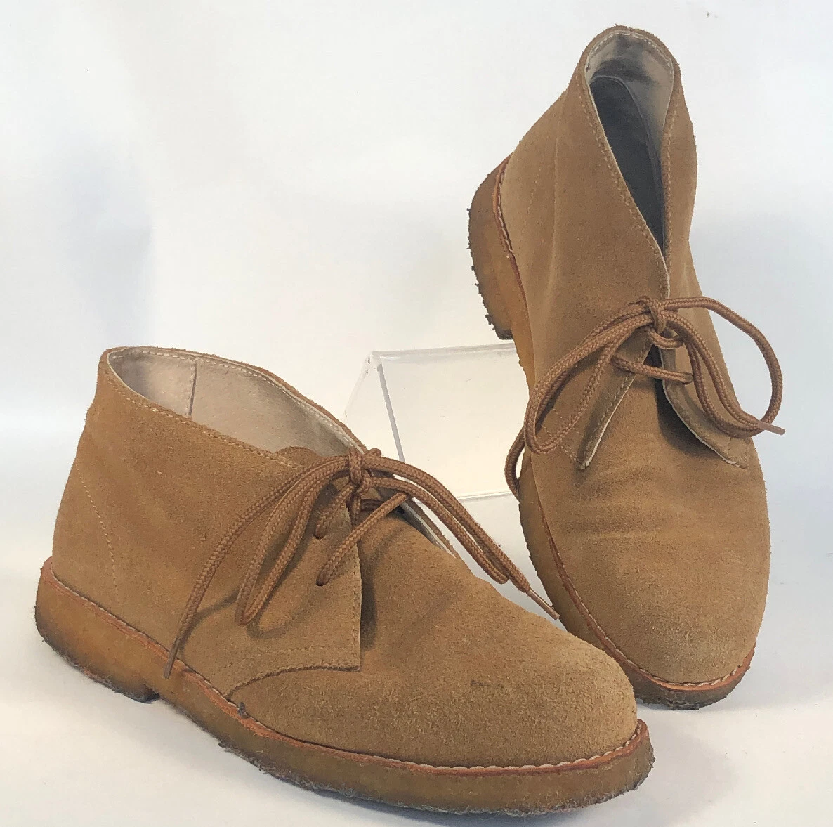Easy Times Mens Brown Suede Chukka Shoes Gum Sole Ankle Boots Size 7.5 D