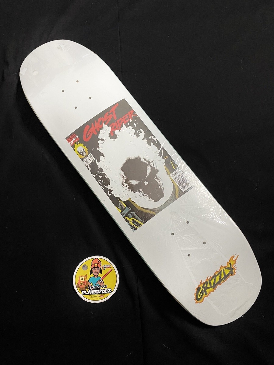た*つ様 【80s トリコタグ】希少ホワイト×両面6段ラバープリント リバースウ RARE Grizzly Marvel Ghost Rider Comic Book Cruiser Skateboard Deck