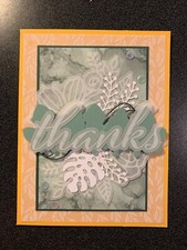 Stampin Up Thank You Card with envelope 5.5" x 4.25" 