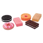 6 X Dog Chew Squeaky Toy Pet Puppy ASSORTED BISCUIT Fetch Teeth Fun Play Toys