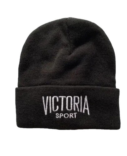 Cappello Invernale Victoria's Secret Rosa Con Logo Bordeaux - Nuovo Con Etichette