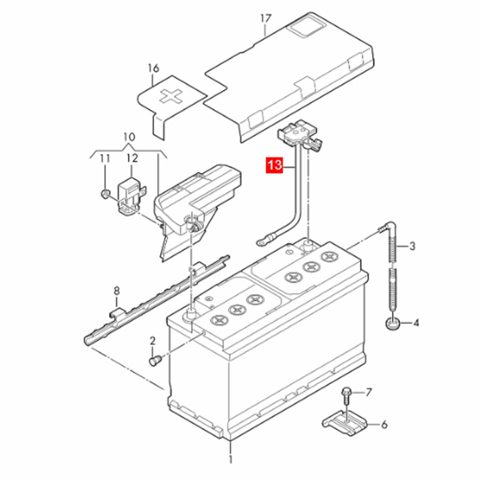 Sensor de cable de unidad de control de monitor de batería caliente para Audi A4 Allroad B8 2009-2016 Foto 3 de 3