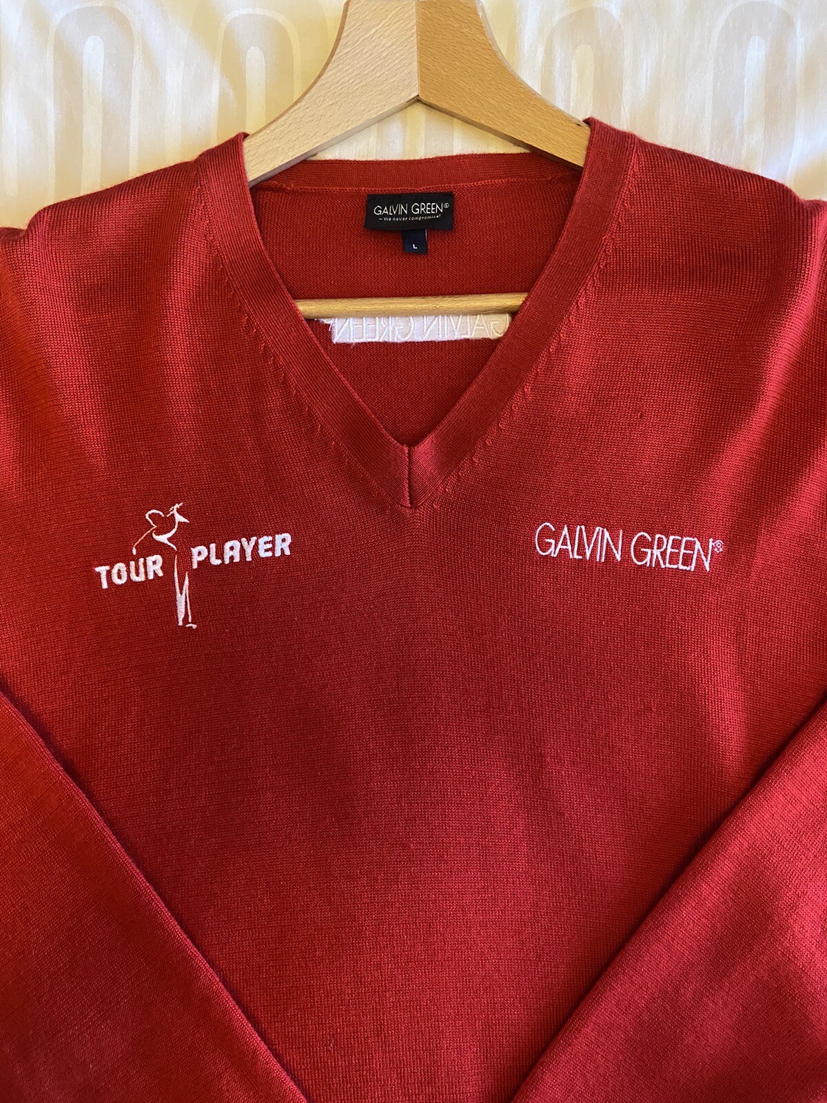 Galvin Green Golf Jumper Sweater /Pullover Red Large eBay