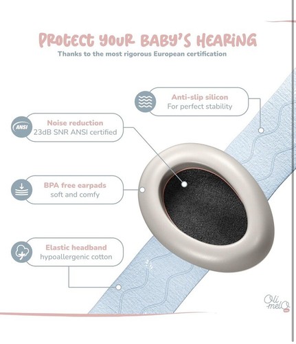 Baby Ear Muffs Noise Protection : Noise Cancelling Headphones up to 34 dB - Picture 3 of 7