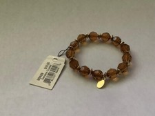 COOKIE LEE BEADED STRETCH CRYSTAL BRACELET SMALL- GOLDTONE SO PRETTY 89409