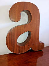 Wood Decorative Figure Lower Case Alphabet Letter  a  9 x 7 x 2