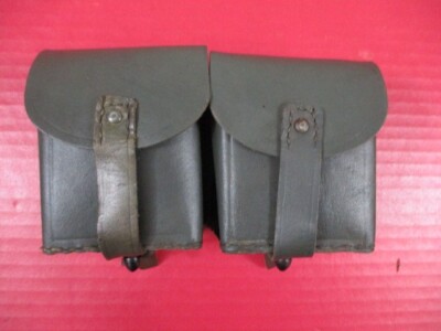 WWII Era Italian Army Leather Ammo Pouch for M38 or M91 Carcano Rifle - NICE #1