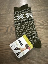 womens boot socks mid calf 1 pairs shoe size 4-10 made in usa