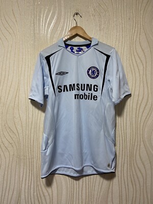 CHELSEA 2005 2006 AWAY FOOTBALL SHIRT SOCCER JERSEY UMBRO sz M #15