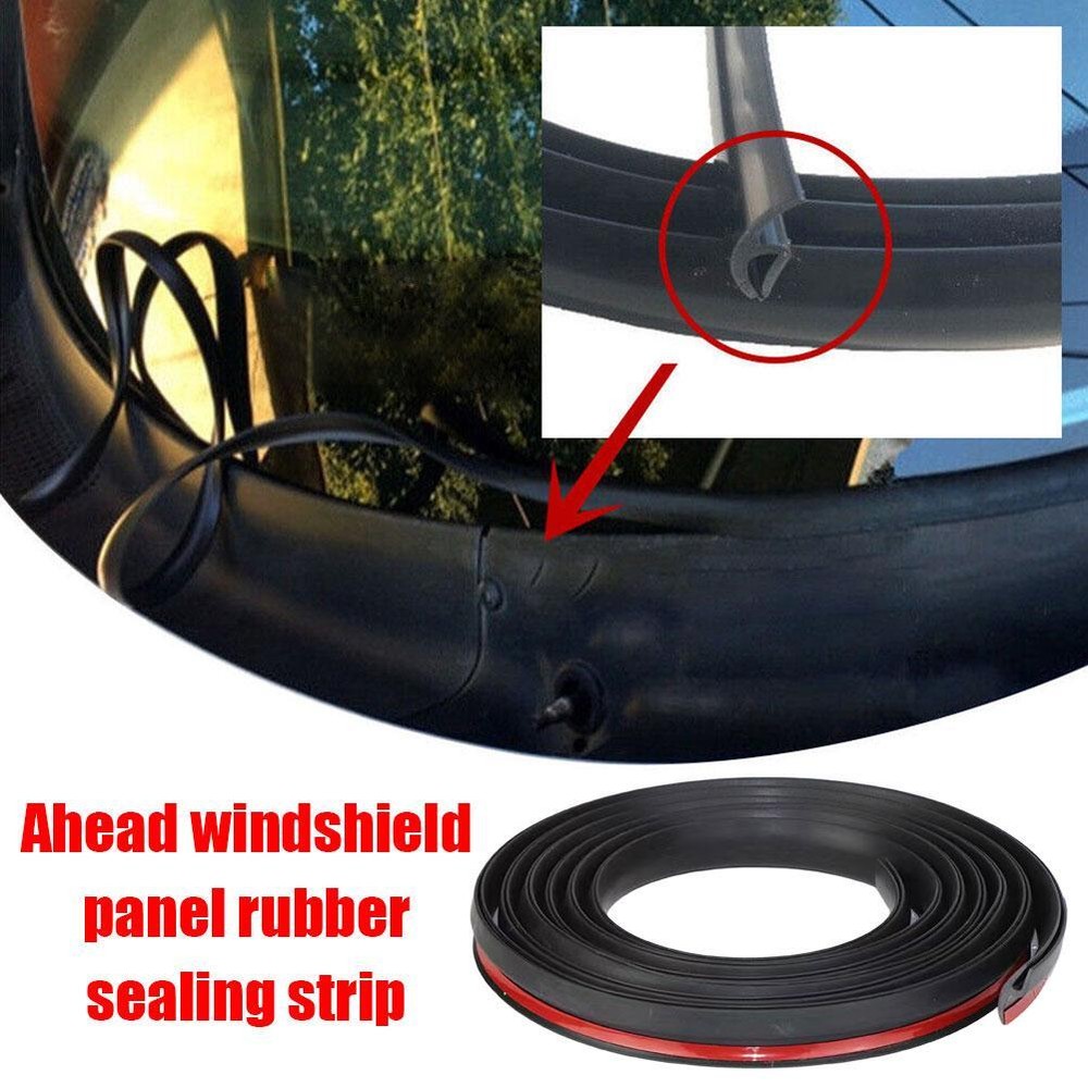 Car Accessories Windshield Panel Rubber Seal Strip Sealed Moulding Trim Black