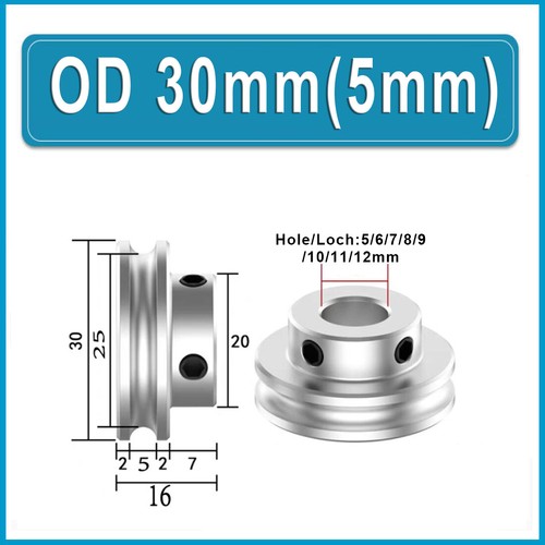 Alu PU Einzelner Rillenriemenscheibe Antriebs Riemenscheibe Ø20-80mm Loch 5-15mm - Bild 41 von 232