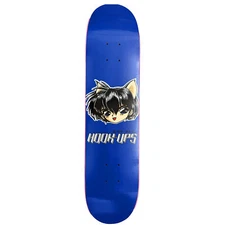 Hook Ups Skateboard Deck 30 Year Anniversary Cat Girl 7.5" x 31"