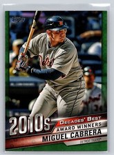 2020 Topps #DB-91 Miguel Cabrera Decades' Best Green 10a