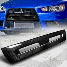 For 2008-2015 Mitsubishi Evolution Evo 10 Carbon Fiber Front Bumper Grille Cover