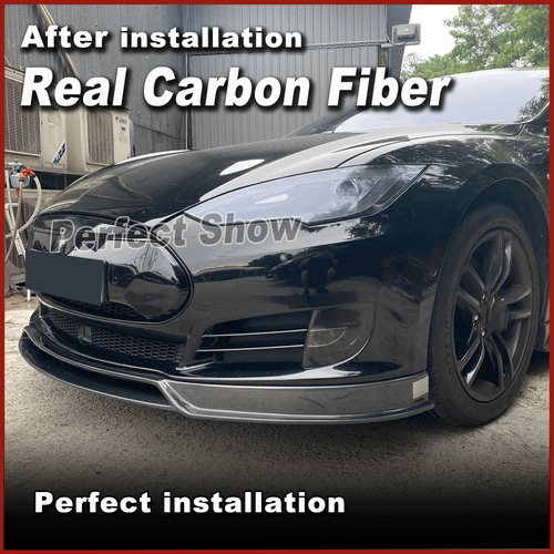 Spoiler de carbono parachoques delantero espada para Tesla Model S 2012-2017 - Imagen 4 de 13