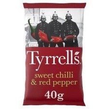 Tyrrells Crisps | Sweet Chilli & Red Pepper Flavour | Full Case 24x40g