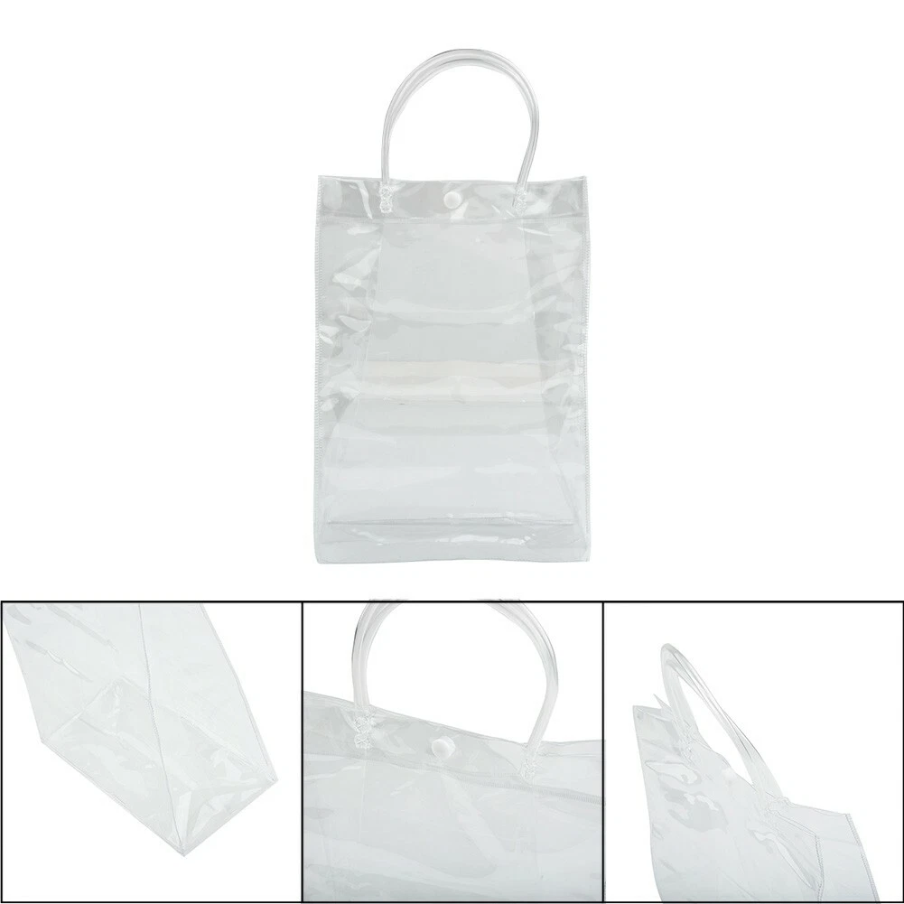 Sac a shop main plastique transparent