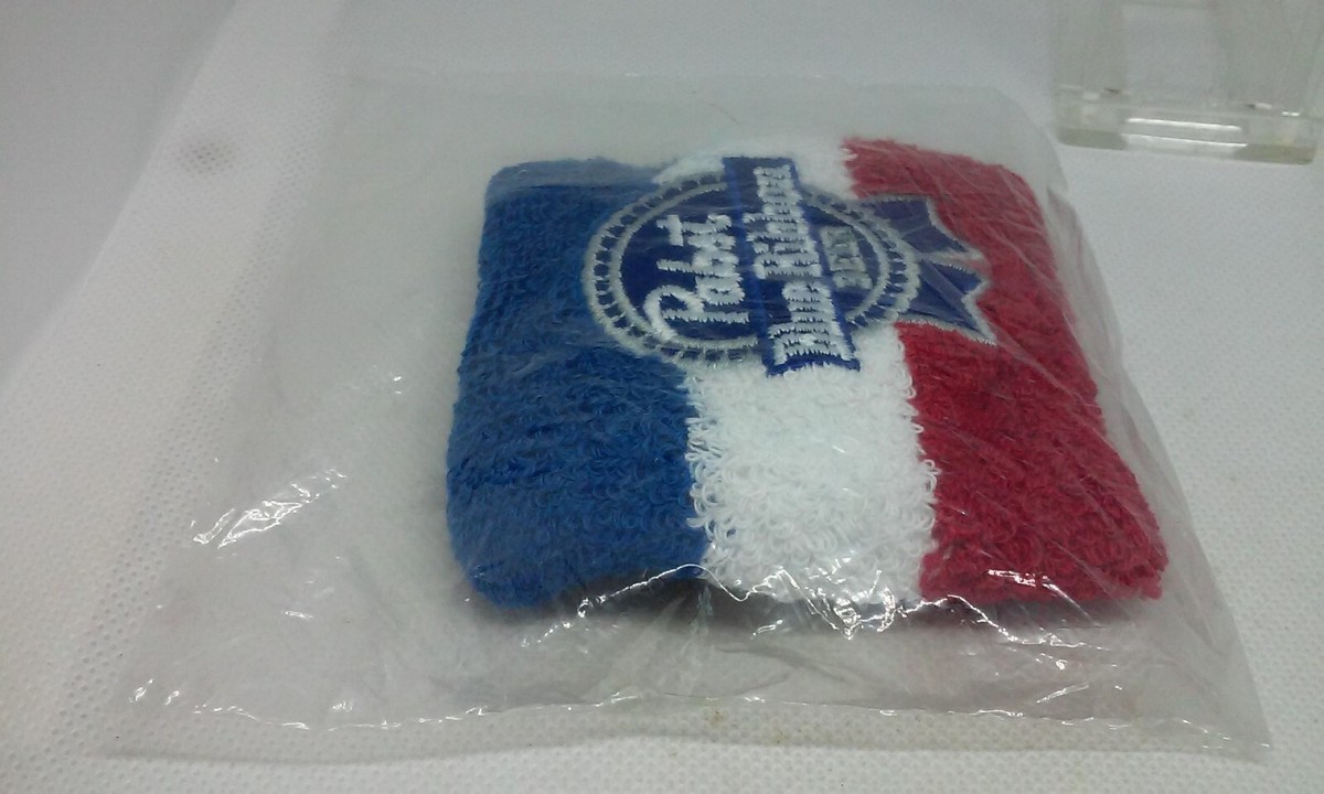 Bracelet Vintage Pabst Blue Ribbon - 3 Pouces - Coton Rouge/blanc/bleu - Neuf Scellé
